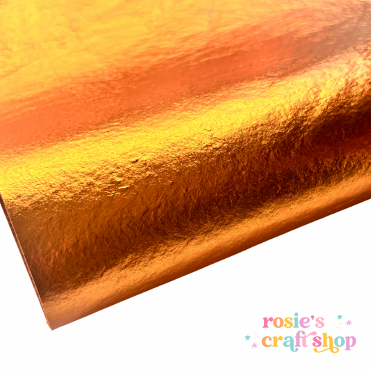 Copper Leathered Effect Metallic Felt ✂️