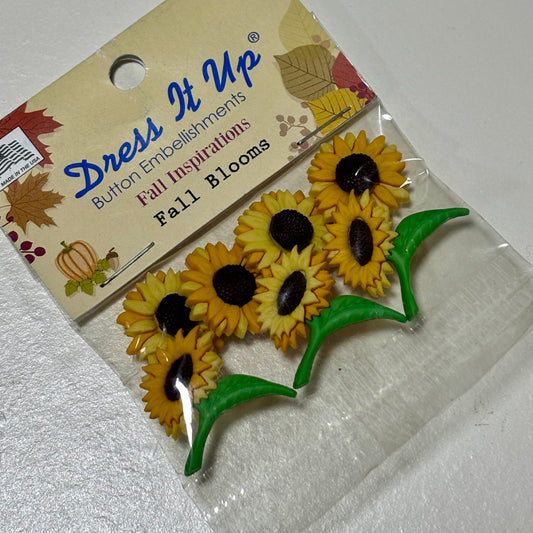 Fall Blooms - Dress It Up Buttons