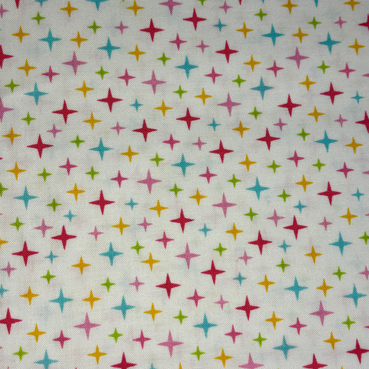 White Stars - Fairy Garden - Riley Blake Cotton Fabric £8pm *SALE*