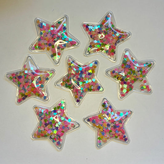 Star Shaped Bunny Shaker Flat Backed Embellishment