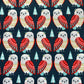 Christmas Owls on Navy with Metallic - Skogen - Dashwood Studios Cotton Fabric ✂️ £13 pm