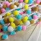 35mm Pastel Multi Coloured Large Pom Pom Trim ✂️