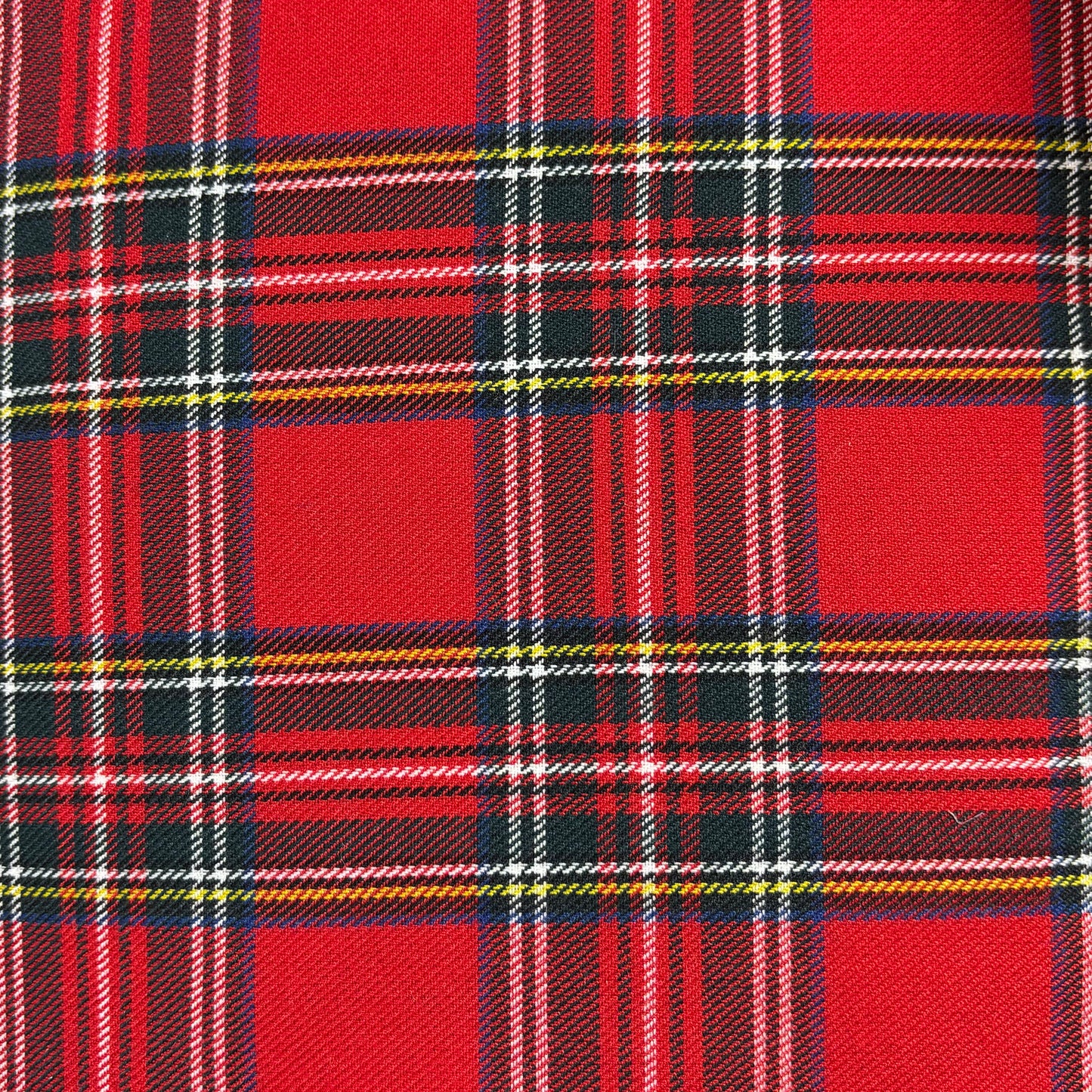 Red & Green Large Print Tartan Fabric Felt