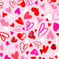 White & Pink Jumbo Hearts - Je t'aime -  Dashwood Studio Cotton Fabric ✂️ £14 pm