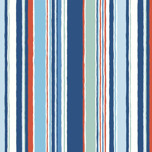 Blue Deckchair Stripe - Riviera Collection - Liberty Cotton Fabric ✂️ £10 pm *SALE*