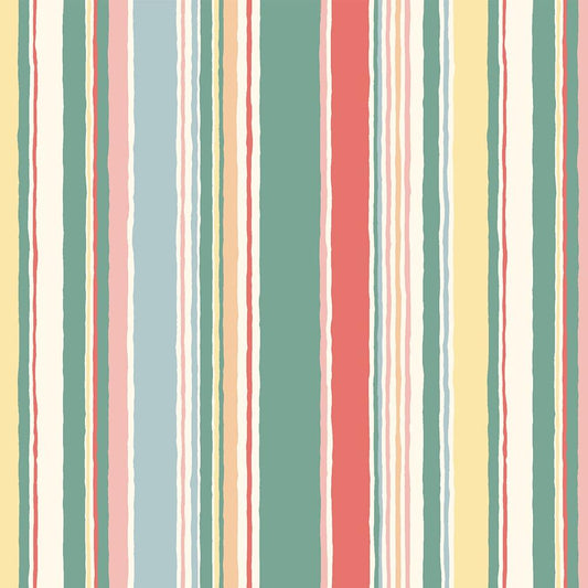 Red & Green Deckchair Stripe - Riviera Collection - Liberty Cotton Fabric ✂️ £10 pm *SALE*