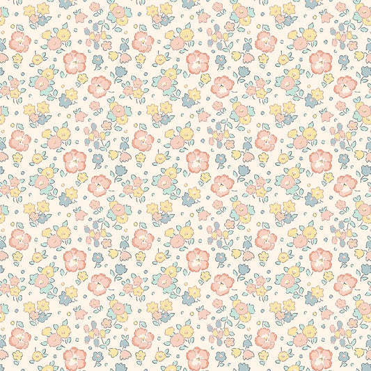 Pink & Lemon Floral Seaside Blossom - Riviera Collection - Liberty Cotton Fabric ✂️ £10 pm *SALE*