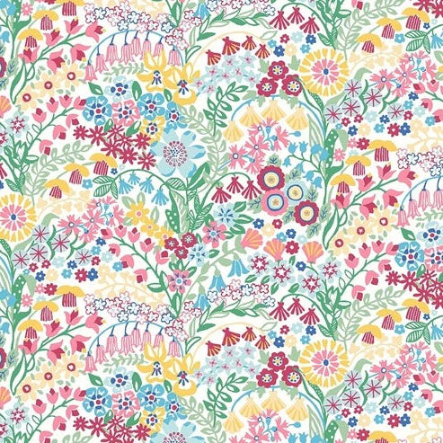 Shell Garden Pink & Green Floral - Riviera Collection - Liberty Cotton Fabric ✂️ £10 pm *SALE*
