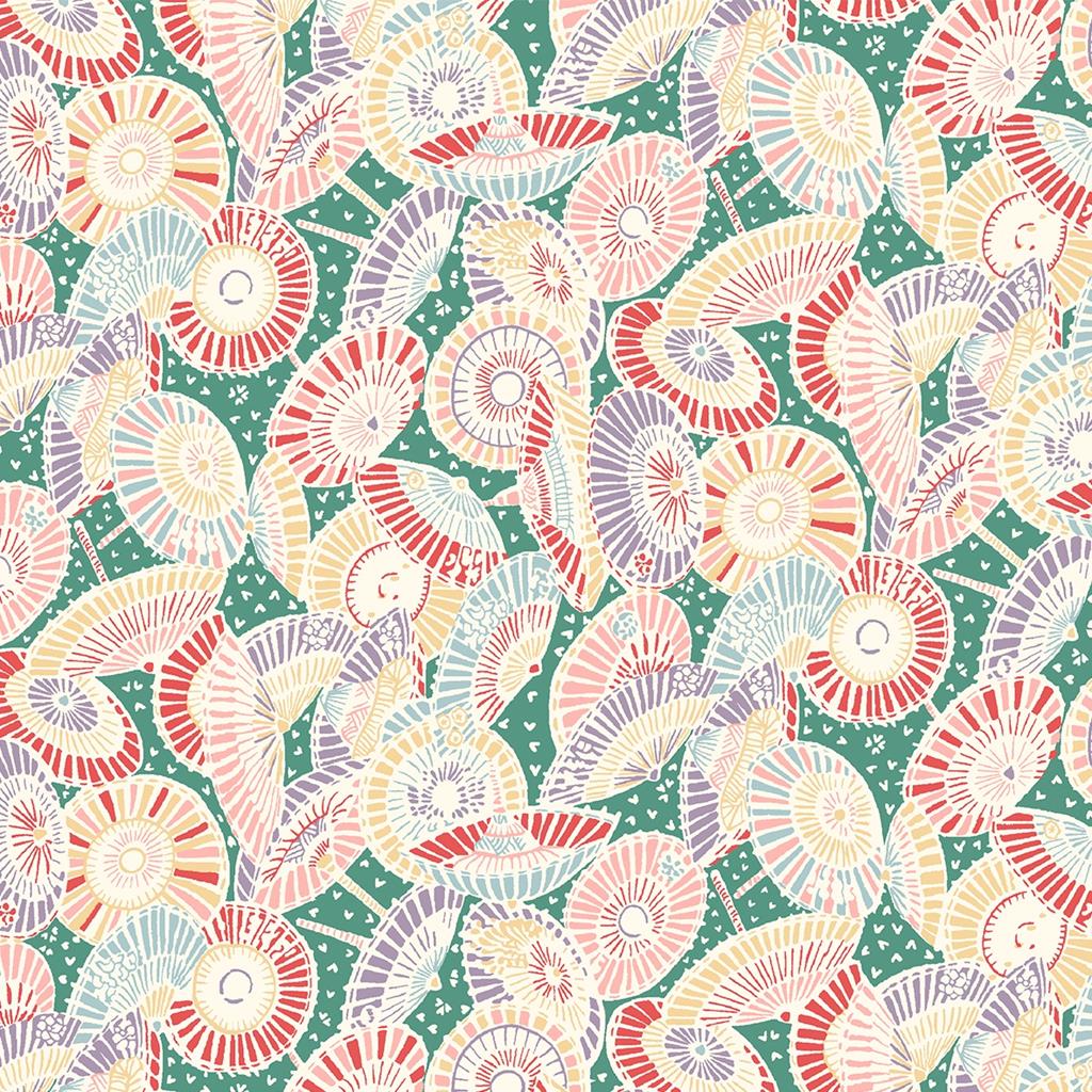 Purple & Green Riviera Sun Parasol - Riviera Collection - Liberty Cotton Fabric ✂️ £10 pm *SALE*