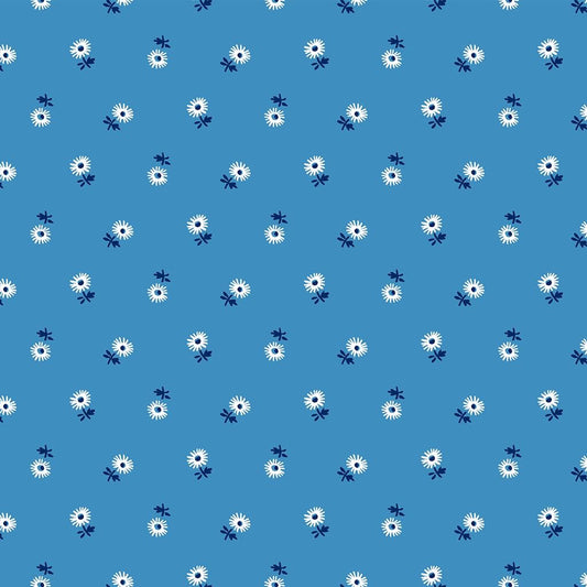 Blue Riviera Sunshine Daisy - Riviera Collection - Liberty Cotton Fabric ✂️ £10 pm *SALE*