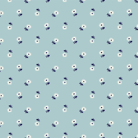 Light Blue Riviera Sunshine Daisy - Riviera Collection - Liberty Cotton Fabric ✂️ £10 pm *SALE*