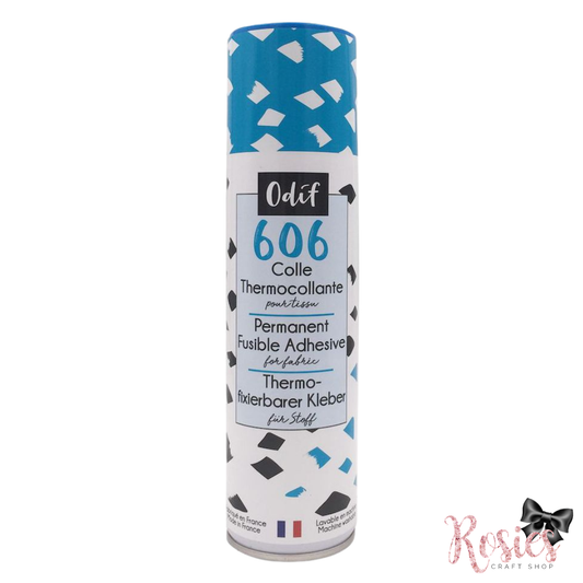 Odif 606 Permanent Heat Fusible Fabric Adhesive Spray | No-Sew Iron-On Glue | 250ml