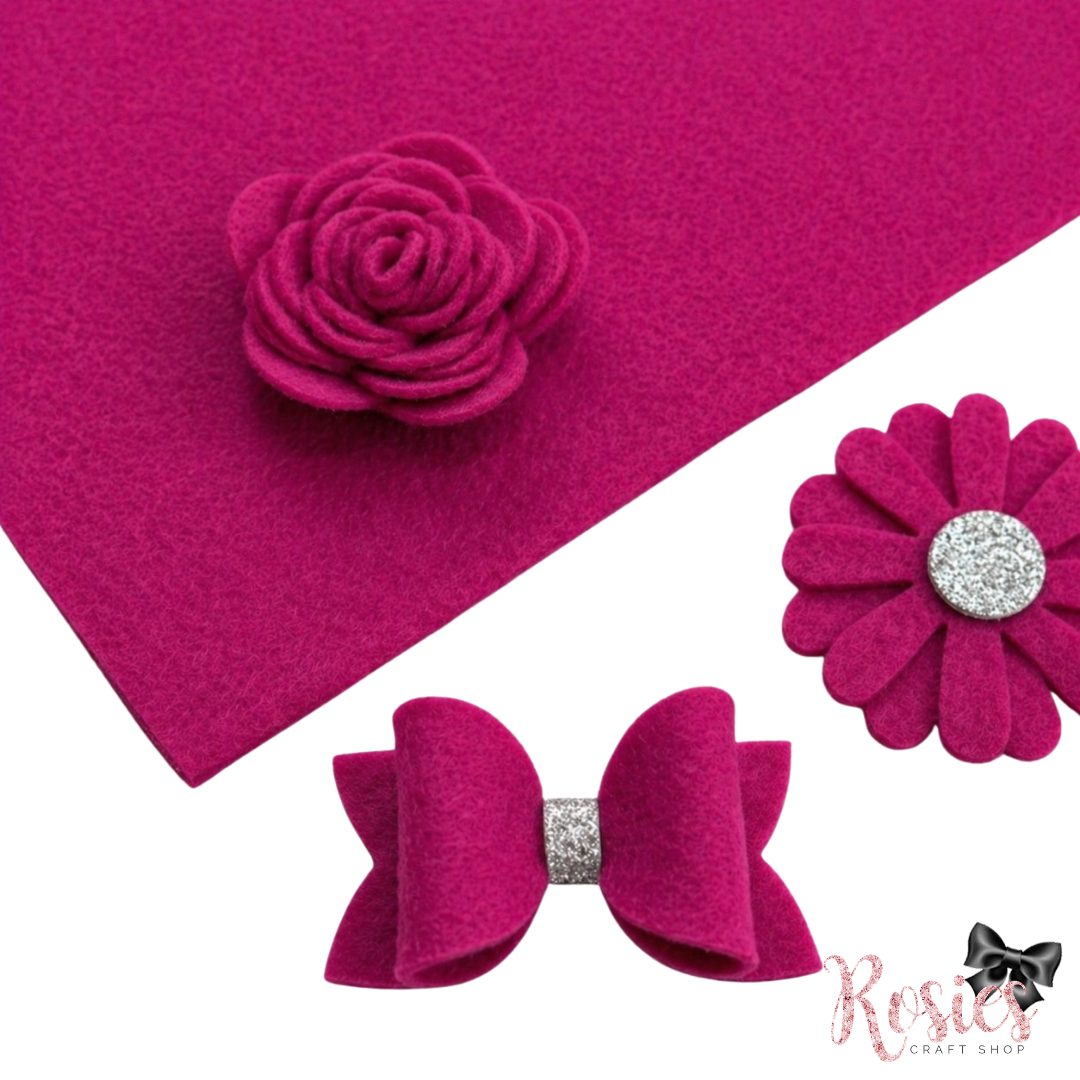 Rose Petal Wool Blend Felt | Soft Craft Felt | Bows, Sewing, Appliqué & Die Cutting