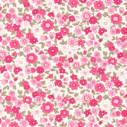 Pink Spring Floral - Petite Garden - Sevenberry Cotton Fabric ✂️ £12 pm