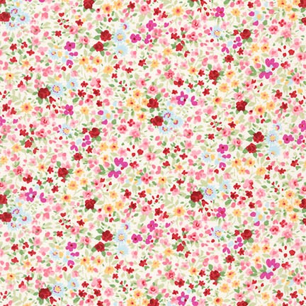 Pink Multi Ditsy Floral - Petite Garden - Sevenberry Cotton Fabric ✂️ £12 pm
