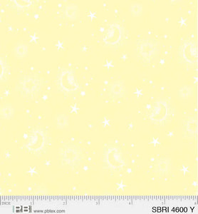 Lemon Yellow Moon and Star - Star Bright - P&B Textiles Cotton Fabric ✂️
