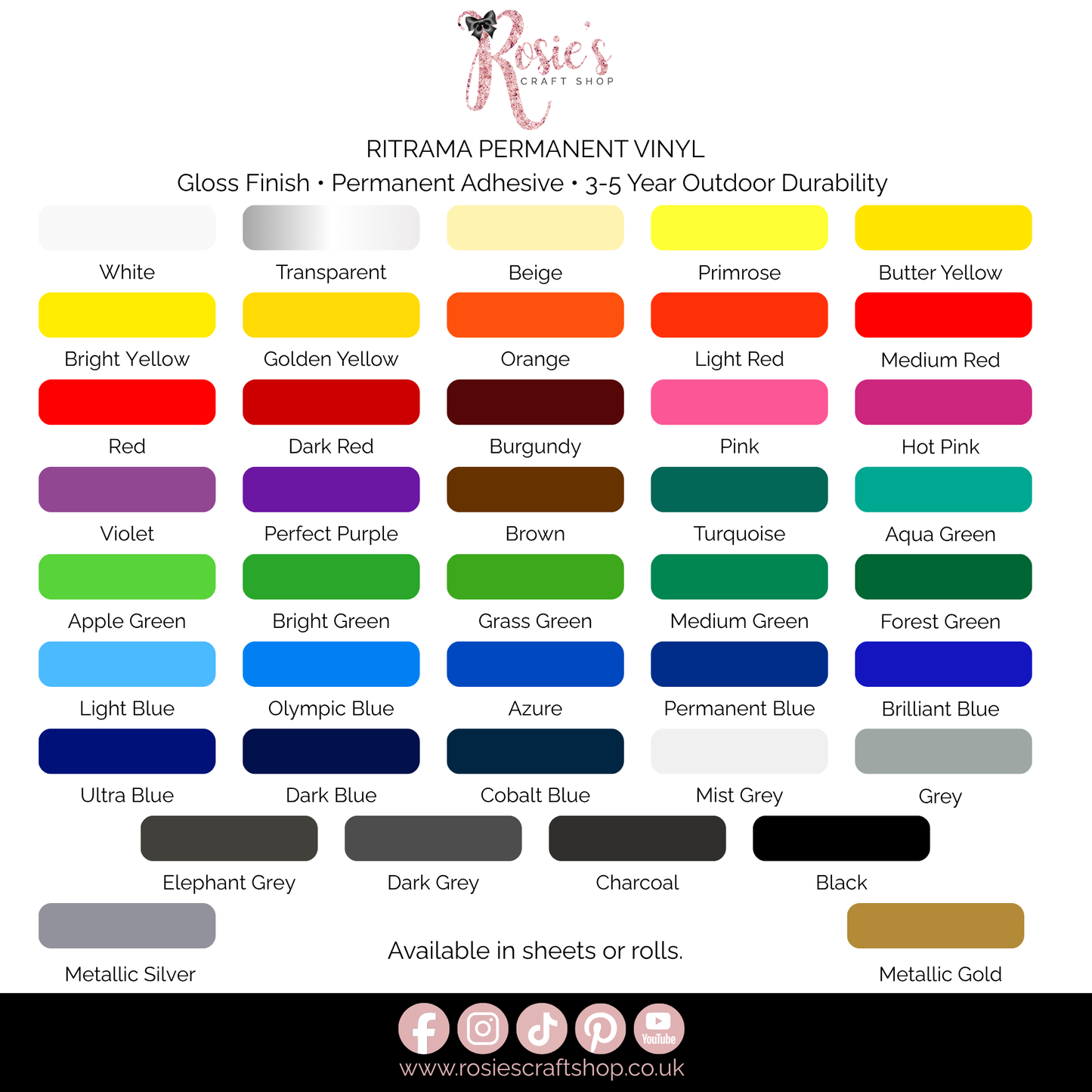 White Permanent Self Adhesive Vinyl | Gloss Sign Vinyl | Ritrama