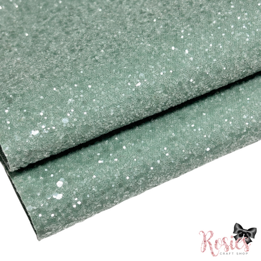 Winter Frost Chunky Glitter Fabric | Sugar Frosted Glitter | Bow Making Fabric