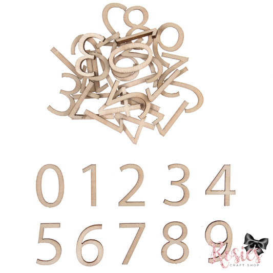 Wooden DIY Advent Calendar Numbers | Pack of 39 | Trimits