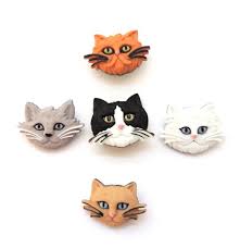 Fuzzy Felines  - Dress It Up Buttons