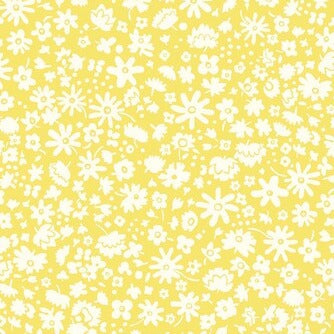 Bloomsbury Silhouette Lemon Yellow - Liberty Carnaby Collection Cotton Fabric ✂️ £15 pm