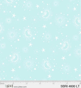 Light Blue Moon and Star - Star Bright - P&B Textiles Cotton Fabric ✂️