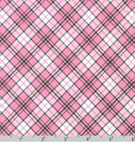 Pink & Black Tartan Style Check - Penelope - Robert Kaufman Cotton Fabric ✂️ £14 pm
