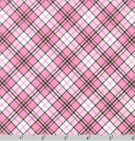 Pink & Black Tartan Style Check - Penelope - Robert Kaufman Cotton Fabric ✂️ *SALE*