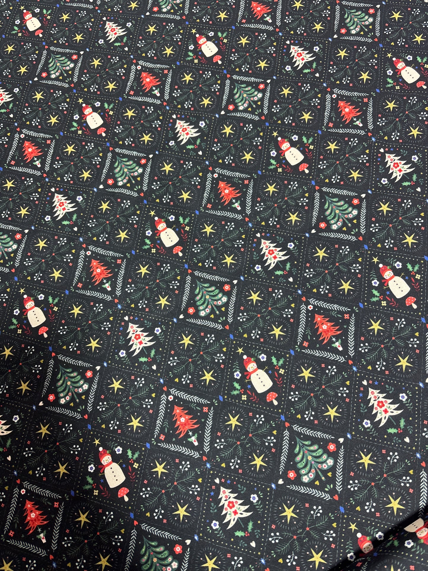 Christmas Trees and Stars - Nordic Noel - Dashwood Studio Cotton Fabric ✂️ £13 pm ☆