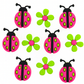 Ladybug Crossing  - Dress It Up Buttons