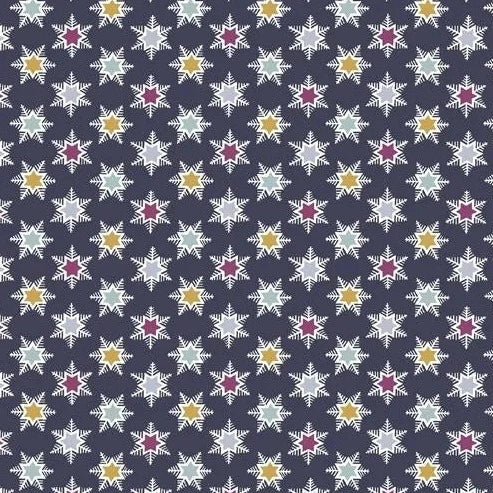 Navy Blue Forest Star - A Woodland Christmas - Liberty Cotton Fabric ✂️ £10 pm *SALE*