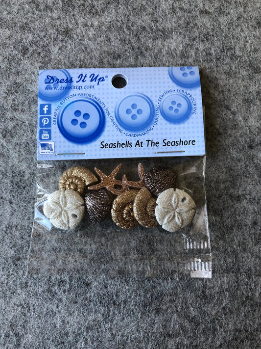 Seashells At The Seashore - Dress It Up Buttons