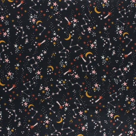 Black Cosmic Stars - Under The Stars - Dashwood Studio Cotton Fabric ✂️ £9 pm *SALE*