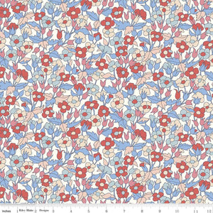 Piccadilly Poppy White - The Carnaby Collection by Liberty Fabric Felt
