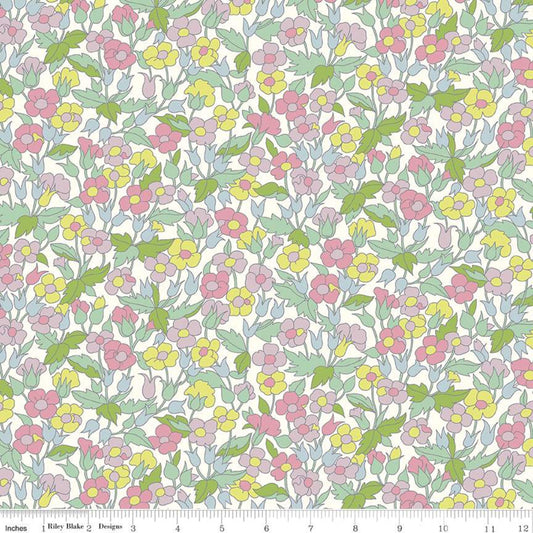 Piccadilly Poppy Bright - Liberty Carnaby Collection Cotton Fabric