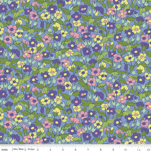 Piccadilly Poppy Blue - The Carnaby Collection by Liberty Fabric Felt