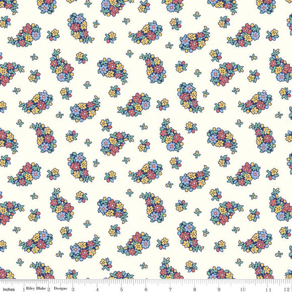 Portobello Paisley Brights - The Carnaby Collection by Liberty Fabric Felt
