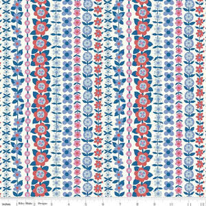 Soho Stripe Blue - Liberty Carnaby Collection Cotton Fabric