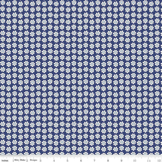 Daisy Dot Navy - Liberty Carnaby Collection Cotton Fabric ✂️ £15 pm