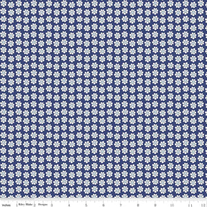 Daisy Dot Navy - The Carnaby Collection by Liberty Fabric Felt