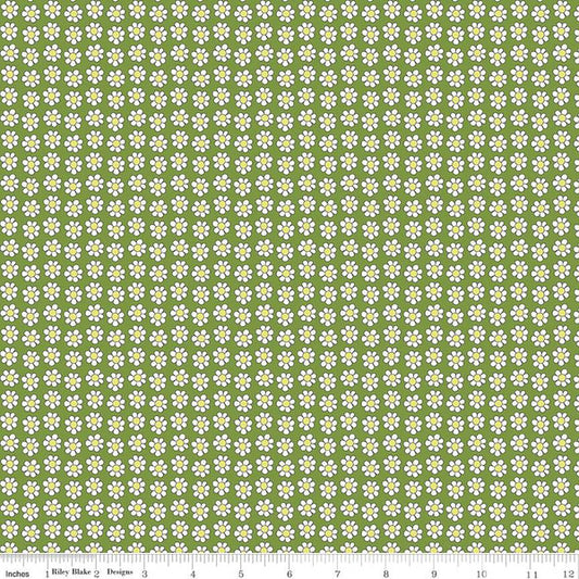 Daisy Dot Green - The Carnaby Collection by Liberty Fabric Felt