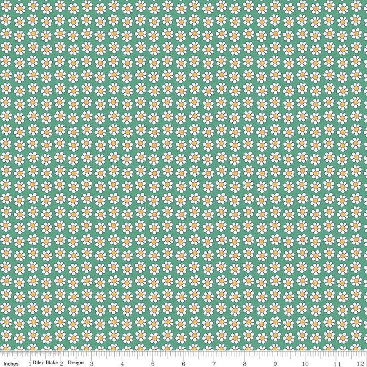 Daisy Dot Emerald - Liberty Carnaby Collection Cotton Fabric