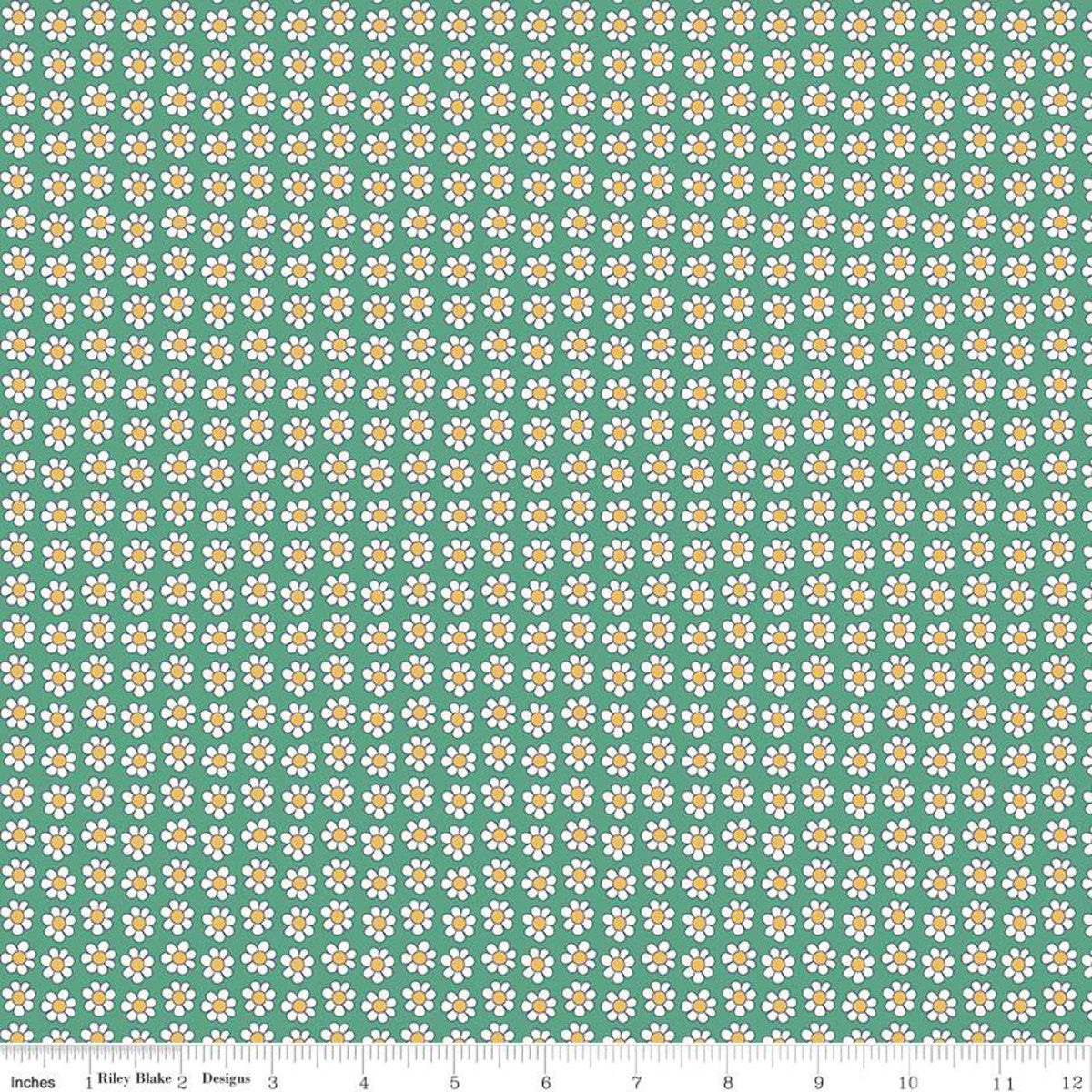 Daisy Dot Emerald - Liberty Carnaby Collection Cotton Fabric ✂️ £15 pm