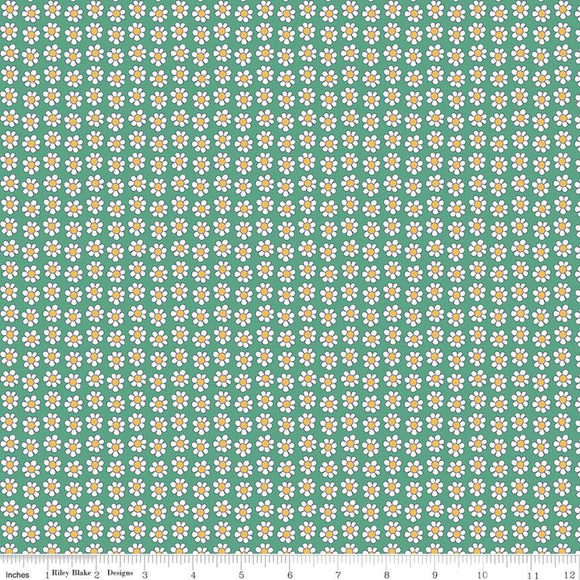 Daisy Dot Emerald - The Carnaby Collection by Liberty Fabric Felt