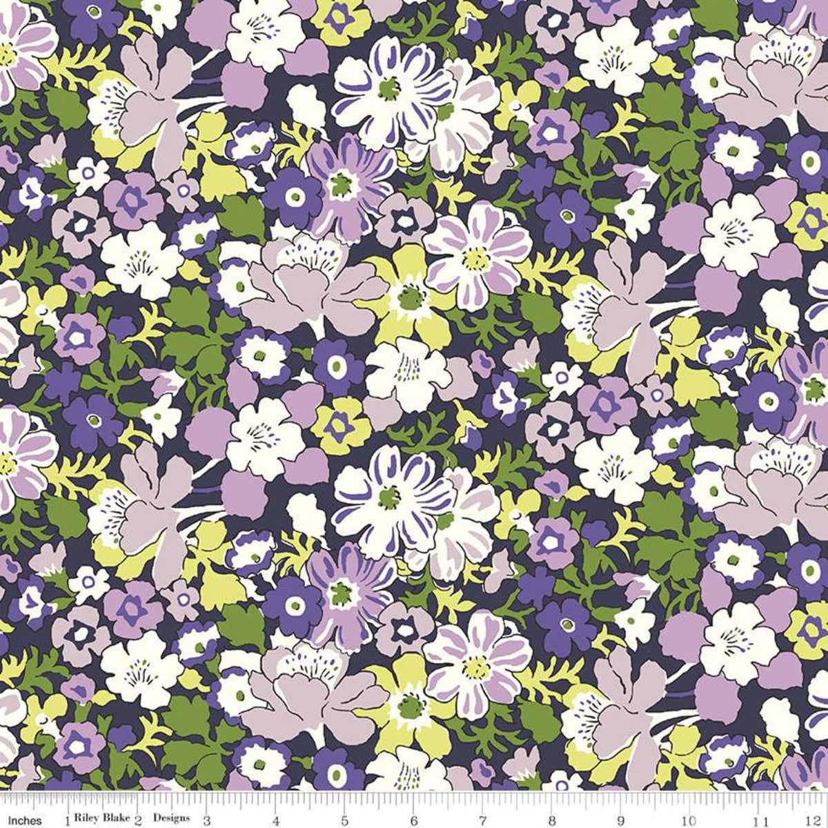Westbourne Posy Purple - The Carnaby Collection by Liberty Fabric Felt