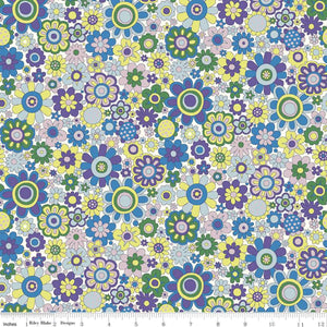 Paradise Petals Yellow - The Carnaby Collection by Liberty Fabric Felt