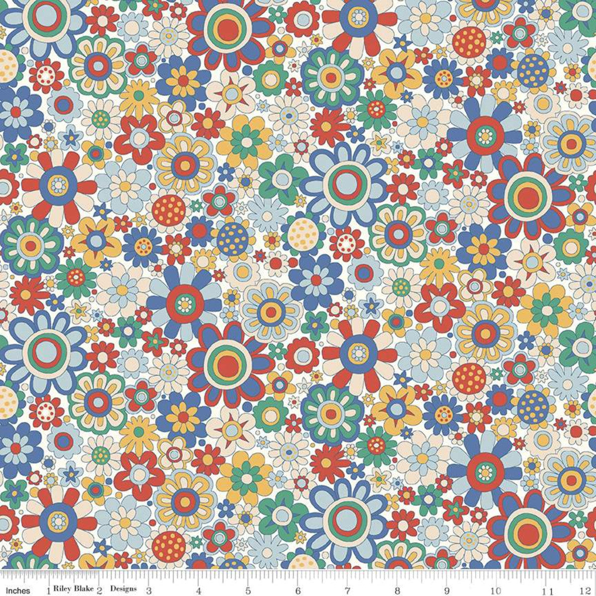 REMNANT 54cm x 110cm Size Paradise Petals Red - The Carnaby Collection - Liberty Cotton Fabric ✂️ *SALE*