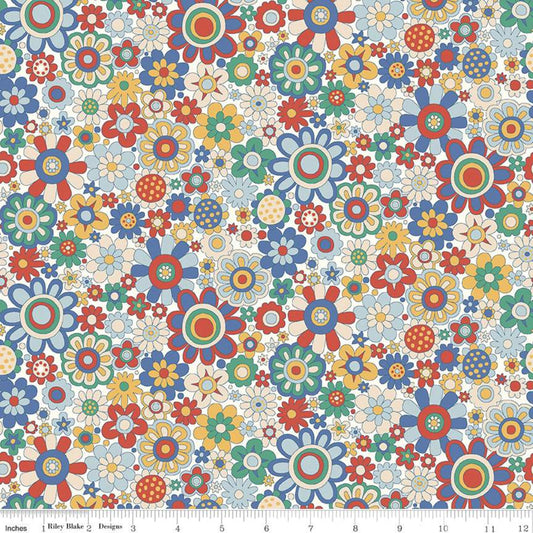 REMNANT 54cm x 110cm Size Paradise Petals Red - The Carnaby Collection - Liberty Cotton Fabric ✂️ *SALE*