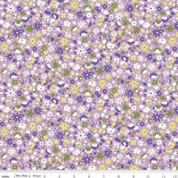 Bloomsbury Blossom Mini Flowers Lilac - Liberty Carnaby Collection Cotton Fabric ✂️ £15 pm