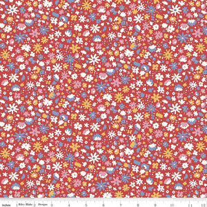 Bloomsbury Blossom Red - The Carnaby Collection by Liberty Fabric Felt